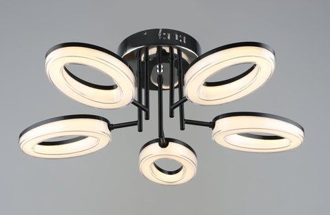 Люстра светодиодная акриловая Sirius B YH1100/5 BK+CH 45241 фото