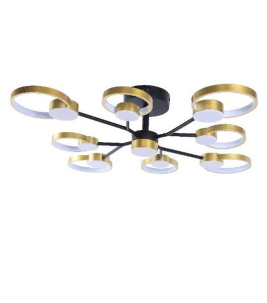 Люстра светодиодная акриловая Sirius Ш 1313/9 Black+Gold 14177 фото