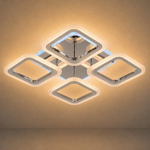Люстра потолочная VALESO LI8822/4B CR (RGB), хром, LED 64W+8W 52491 фото
