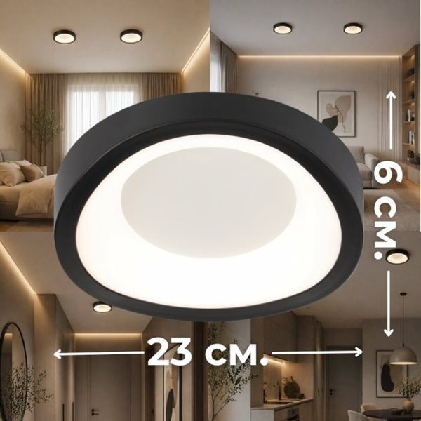Светильник потолочный светодиодный VALESO 2941/1, LED 24W, Черный 47376 фото