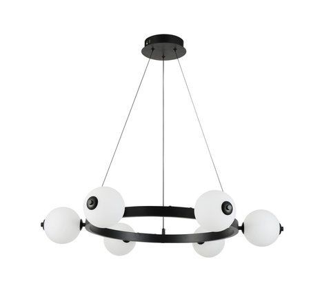 Подвесная LED-люстра VALESO G 2916/6 120W Черный, 3000K-6500K, пульт 2.4G с затемнением 47353 фото