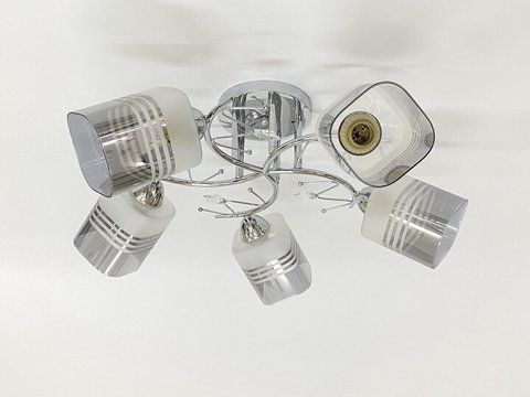 Потолочная люстра на 5 плафонов 91186B/5 хром 50544 фото