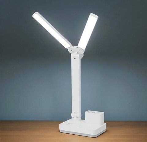 Светильник настольный LED VALESO аккумуляторный, складной, с органайзером, белый 1962 48160 фото