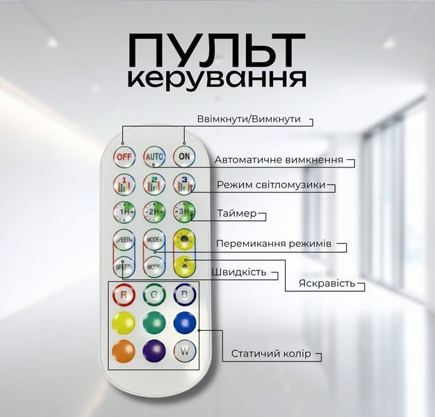 Торшер напольный Светодиодный VALESO LED RGB IC Умный 150см Музыкальная Синхронизация VALESO 52233 фото