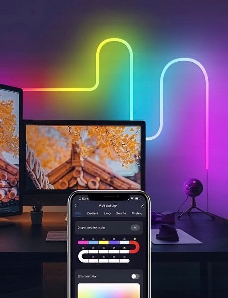 Умная гибкая LED Neon RGB лента 5 метров 52248 фото