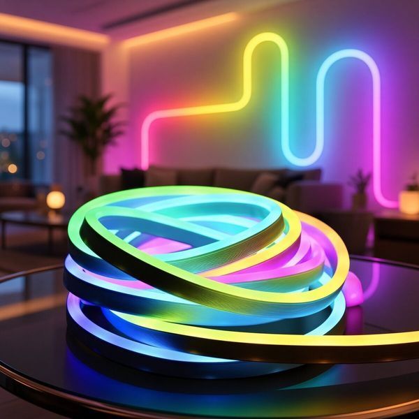 Умная гибкая LED Neon RGB лента VALESO 5 метров с пультом и приложением 52248 фото