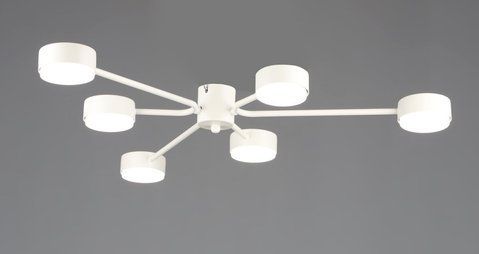 Люстра потолочная светодиодная VALESO N6711/6 круглая GX53 Белый 50680 фото