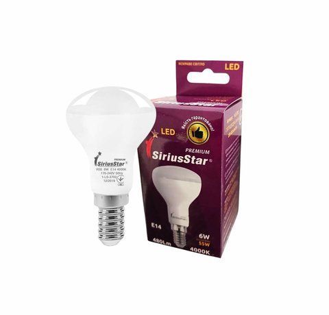 Світлодіодна лампа SIRIUSSTAR 3702 R50 6W-4000K-E14 13437 фото