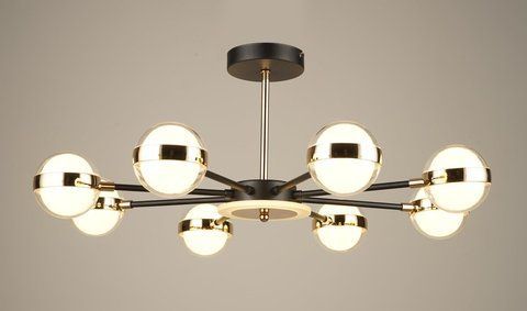 Люстра светодиодная в гостиную Sirius B N4543/8 BK+FGD 45211 фото