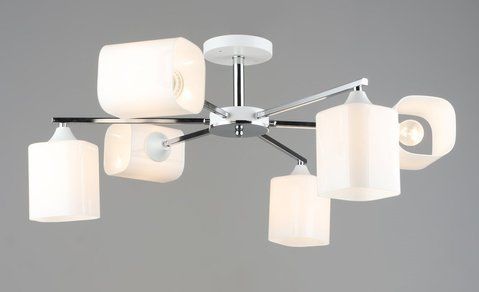 Подвесная люстра B A4183/6 6x60W Хром+Белый 46882 фото