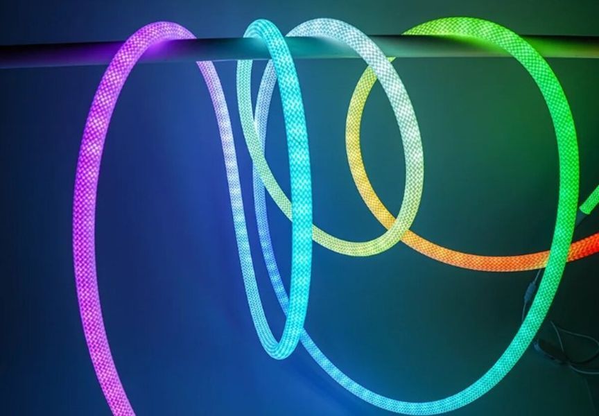 Умная плетеная светодиодная лента RGB VALESO 5 м 250LED с пультом и управлением через приложение 52249 фото