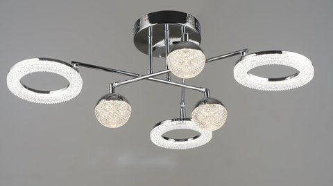 Люстра светодиодная акриловая Sirius B YH1183/3+3 CH 45245 фото