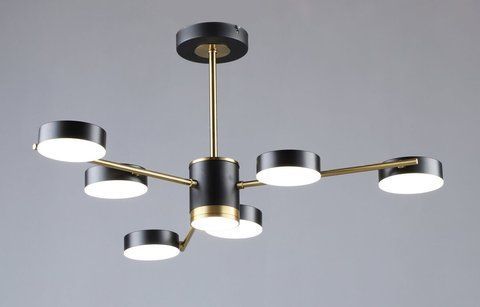 Люстра светодиодная в стиле лофт Sirius B N6369/6 COP+BK 45222 фото