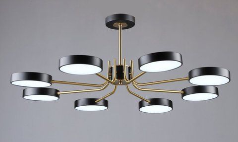 Люстра светодиодная в стиле лофт Sirius B N6371/8 BK+COP 45239 фото