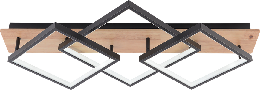 Потолочная люстра VALESO DK6588/3 BK+WOOD, черный + дерево 52475 фото